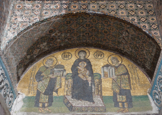 Justinian Mary Jesus Constantine mosaic Hagia Sophia